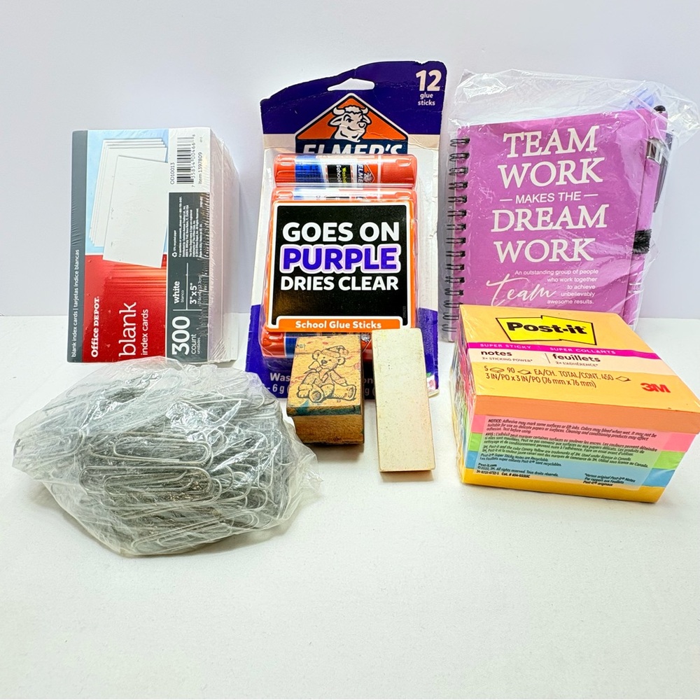 Amazing Office or school supplies bundle brand new items except for stamp